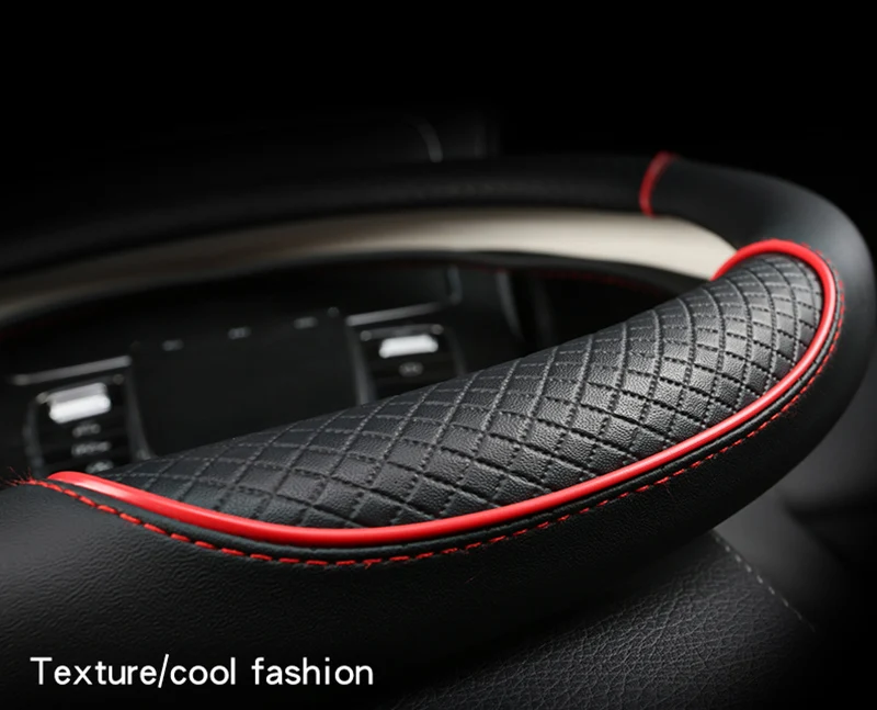 Auto-Lenkrad-Abdeckung 38 cm 15 Zoll Leder für Chevrolet Cruze Malibu Sail Spark Captiva Equinox Trax/Tracker AVEO Lova RV – Detail 8