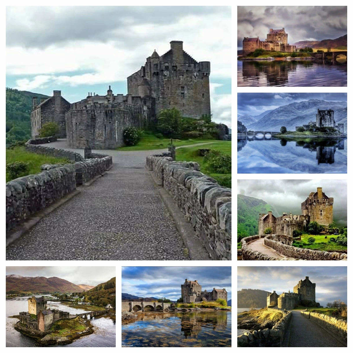 Scotland Eilean Donan Castle Full Drill Cross Stitch Embroidery Mosaic Europe Landscape 5D DIY Diamond Painting For Home Decor