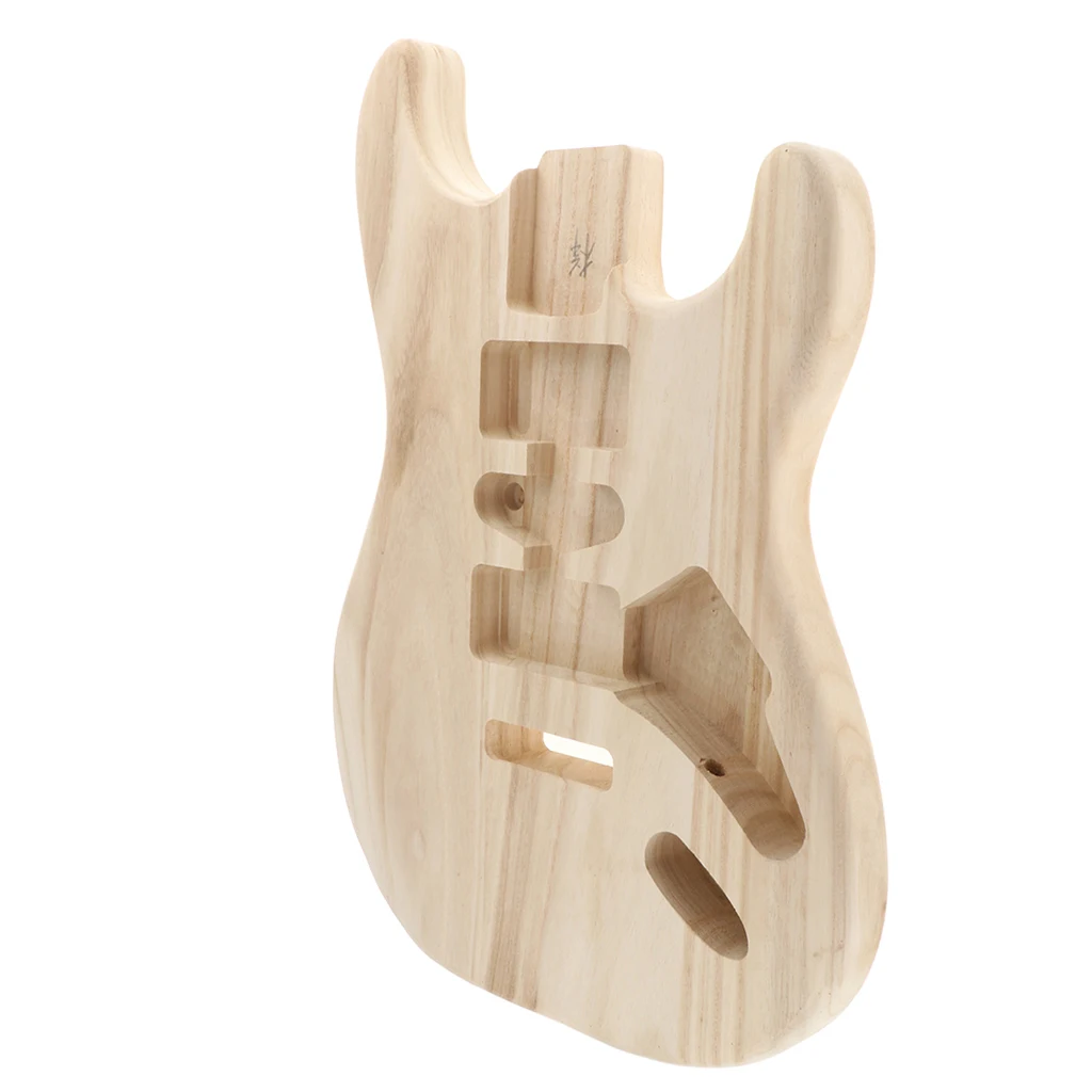 Unfinished Electric Guitar Body for ST Guitar, Sycamore Wood Body, Desirable Gift for Guitar Lovers