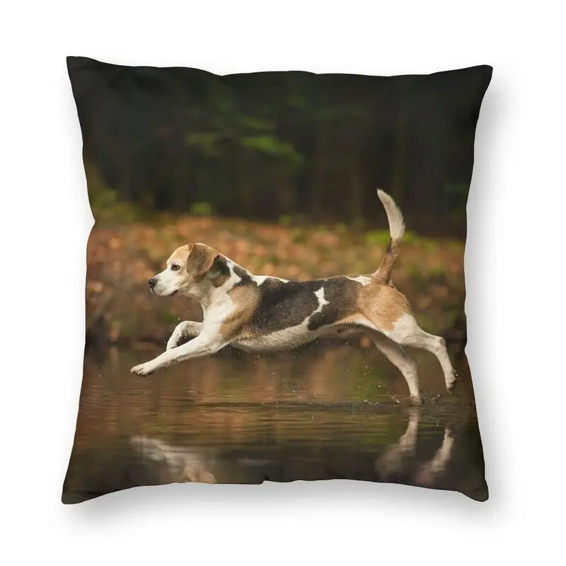 

Cute Beagle Dog Cushion Cover Two Side Printing Animal Pattern Floor Pillow Case for Living Room Fashion Pillowcase Home Decor