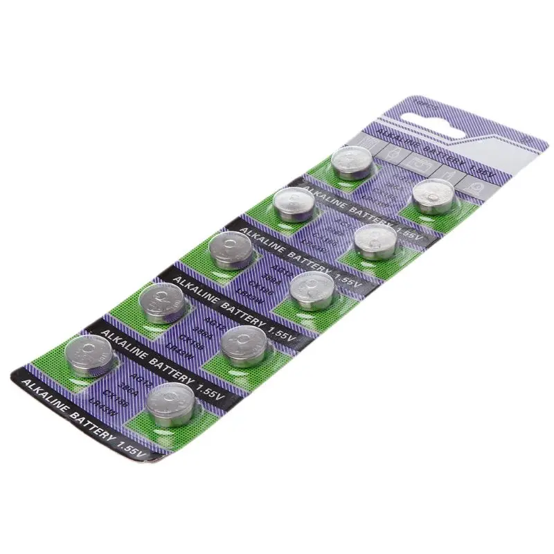 10 قطعة القلوية بطارية AG12 1.5V LR43 386 زر عملة خلية ووتش اللعب بطاريات التحكم عن بعد SR43 186 SR1142 LR1142 #4