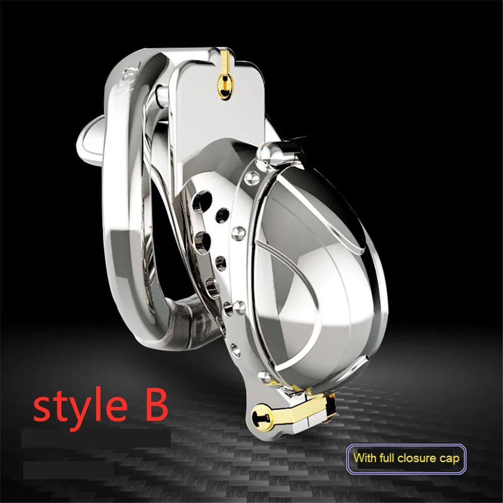 Chastity Cage Metal Openable Ring Quick Disassemble Cap Flip Design Male Chastity Device Vent Hole Cage Sex Toys for Adult Games