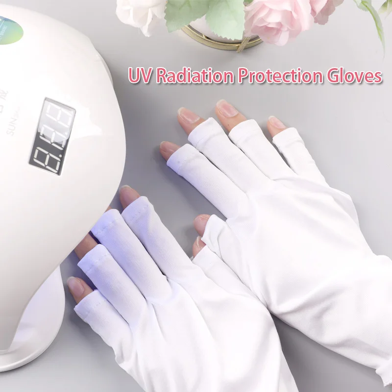 TSZS 1pcs/lot Anti UV Radiation Protection Gloves LED Lamp UV Protection Glove Nail Art Gel Nail Dryer Light Nail Art Equipment