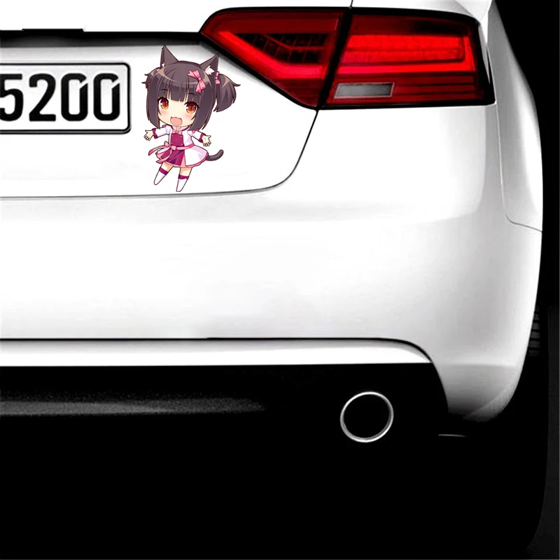 Three Ratels CD1 NEKOPARA_CHRONICLE Cute cat's ear girls Cartoon Waterproof Decal on Wall Fridge Toilet car bike laptop gift