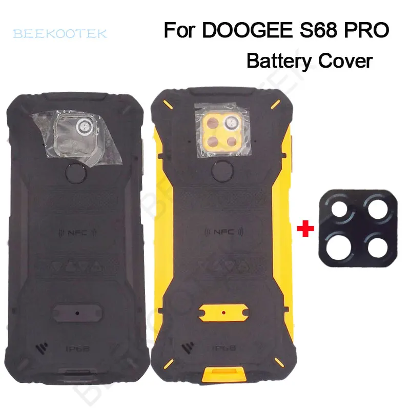 

New Original Back Cover Battery Case Lens+Loudspeaker+Fingerprint+MIC+Power Cable+Receiver Replacement For Doogee S68 Pro Phone