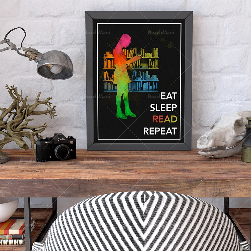 

Girl canvas art, I just opened a book, woman wall prints, love to read retro posters, home decor for book lovers