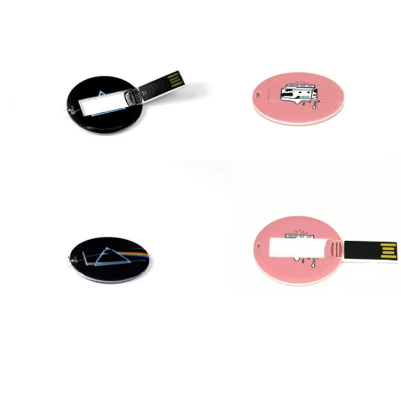 Round Card Popular Promotional USB Flash Drive 8GB 16GB 32GB LOGO Customized Photo USB 2.0/3.0 as marketing Promotional gifts