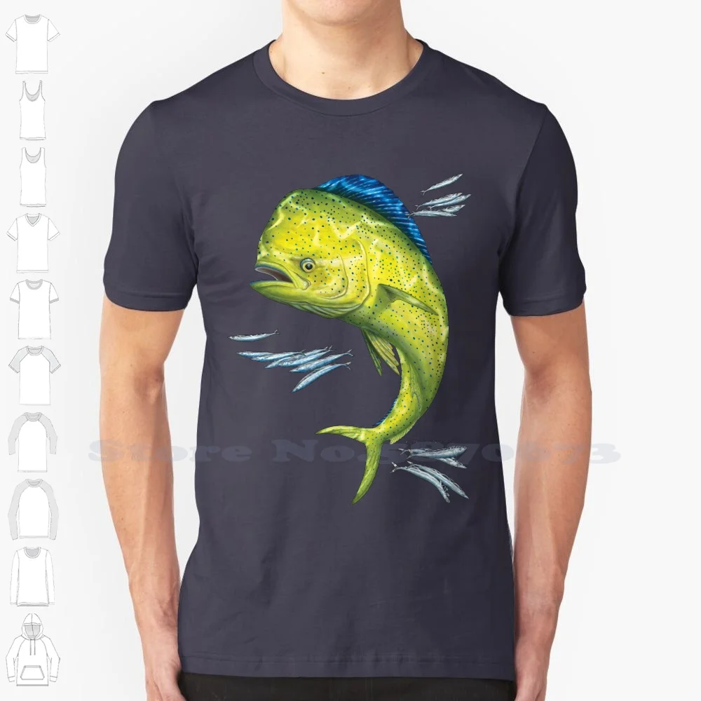 Mahi Mahi And Baitfish Custom Funny Hot Sale Tshirt Sport Fishing Lure Fishing Angler Angers Art Baitfish Cairns Sport Fish