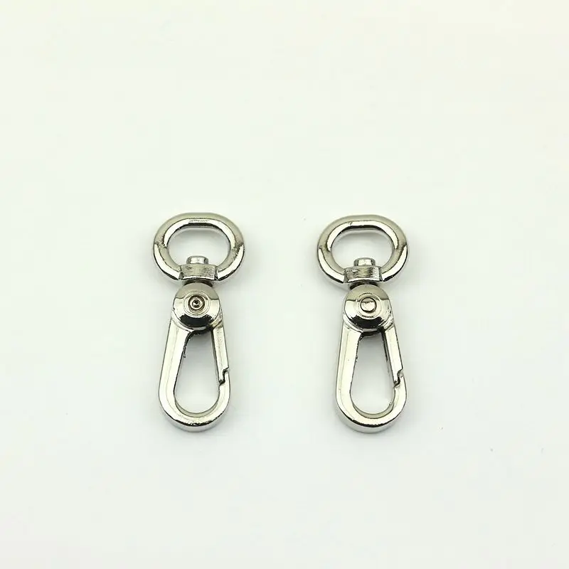 30pcs 12mm Gilt Gold Snap Hooks Brass Luggage Bag Metal Buckles KeyChain Dog Collar Lobster Clasp Hook DIY Hardware Accessories