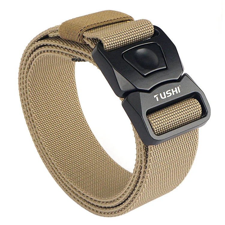 VATLTY Neue männer Elastische Gürtel Matte Schwarz Legierung Schnalle Quick Release Taktische Outdoor Gürtel Militär Armee Hüftgürtel Männlichen Bund – Detail 9