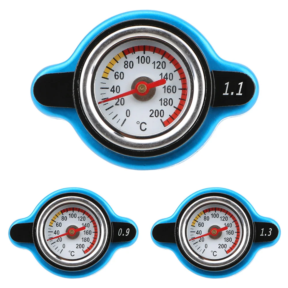 Thermo Radiator Cap Tank Cover Replacement Car Accessories Temperature Gauge 0.9/1.1/1.3 Bar Pressure Balance Function