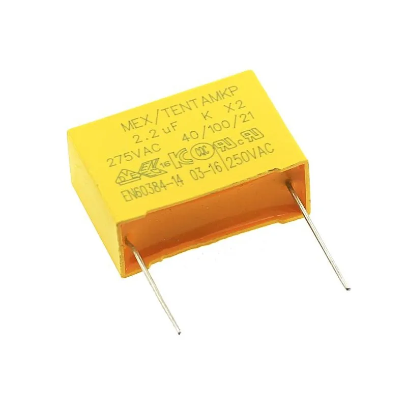 10Pcs 275VAC Capacitor X2 Series 0.01UF ~ 2.2UF Polypropylene Film capacitor New 10nf 100nf 150nf 200nf 680nf 470nf 1UF 0.01UF