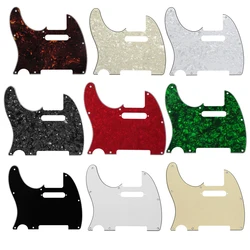 Ohello Left Handed TL Pickguard Black/White Pearl Guitar Scratch Plate Cream for Tele & Screws for TL Style Guitar Accessories