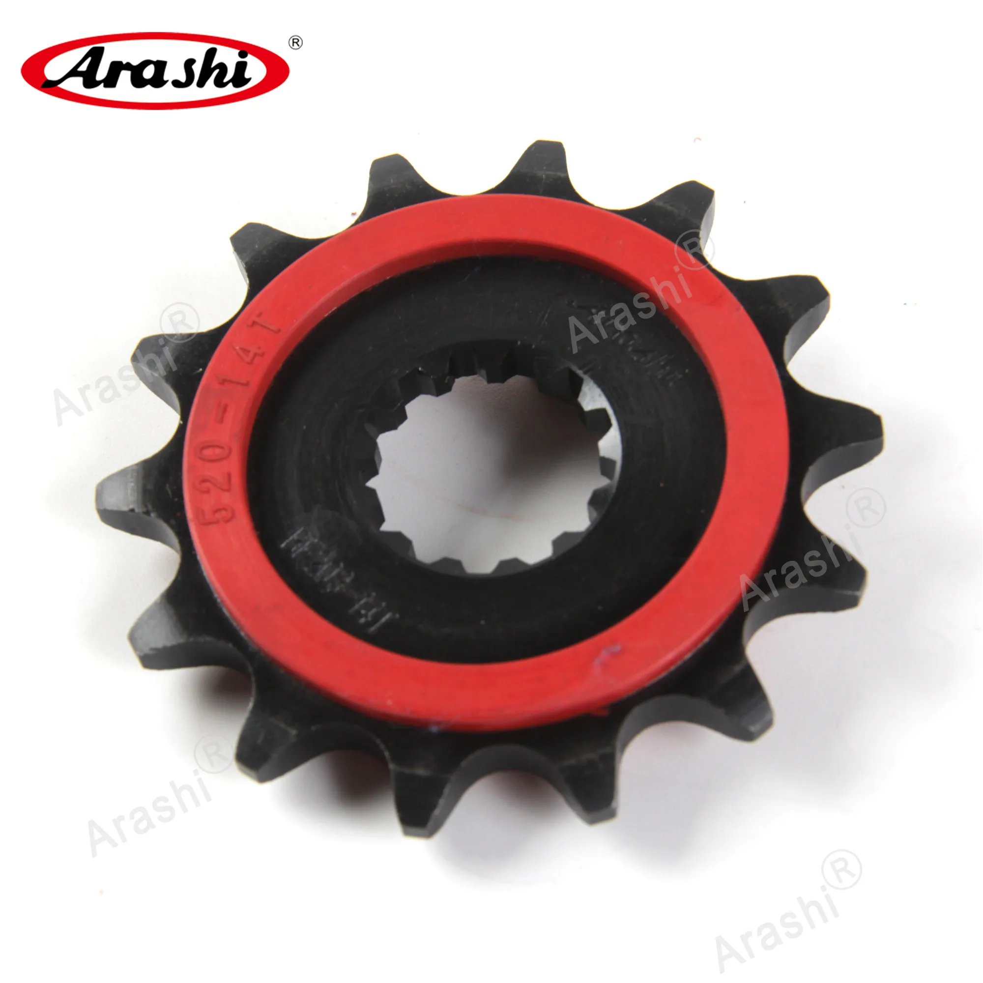 Arashi 14T 520 Rubber Cushioned Front Sprocket For SUZUKI 400 Inazuma 1997 1998 1999 2000 2001 2002 2003 2004 Chain Sprockets