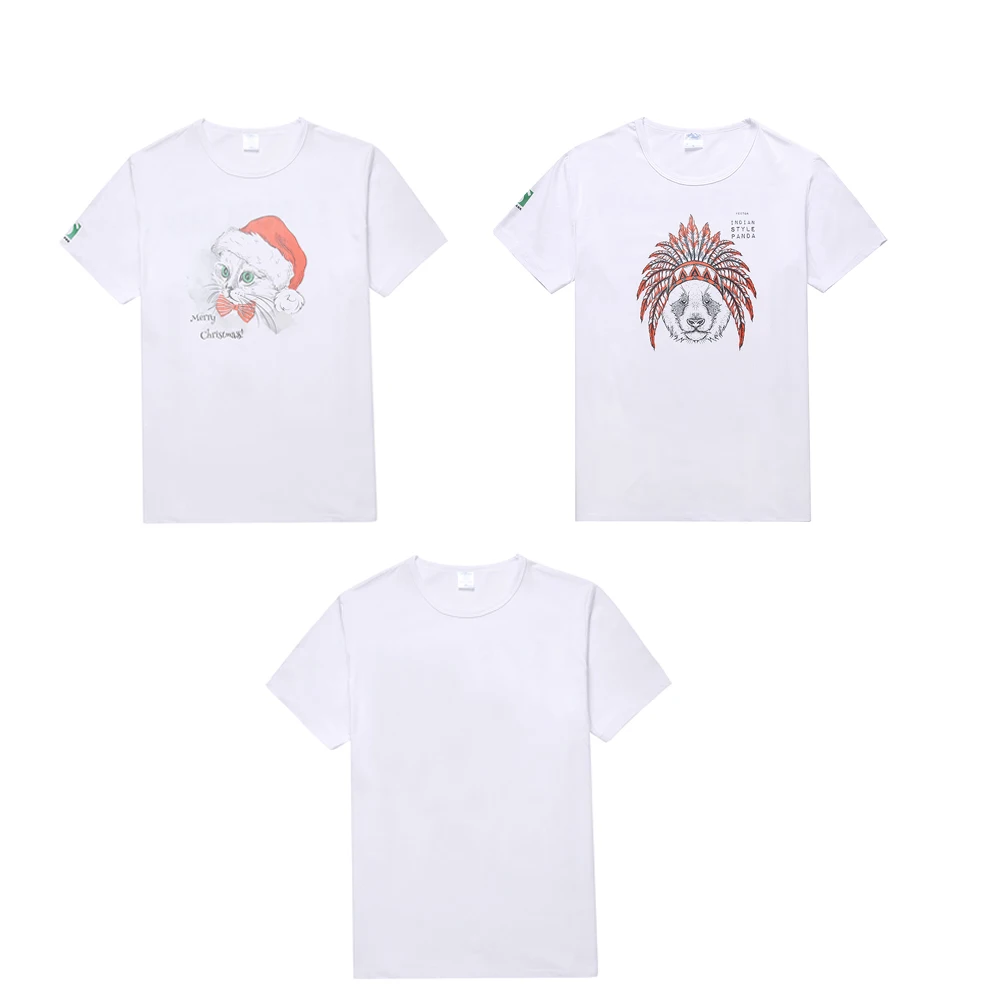 2pcs/lot White Blank Sublimation Modal T-shirt Wholesale Custom Cotton Design Heat Press Dye ink Transfer Men Size T Shirt