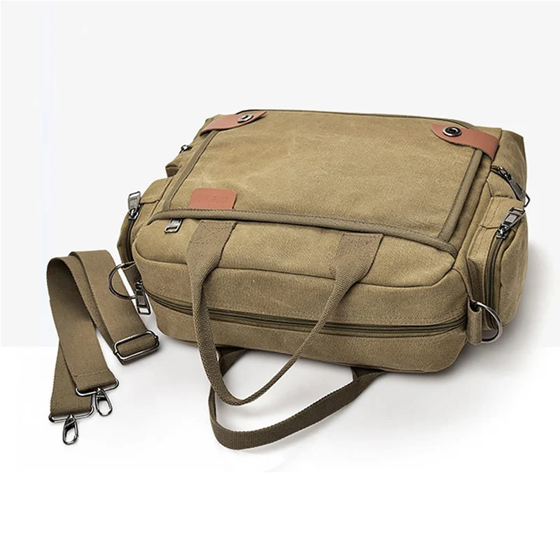 Multi-function Canvas Men Briefcase Bag Fashion Shoulder Bag For Men Business Casual Crossbody Messenger Bag Travel Bags ZXD6