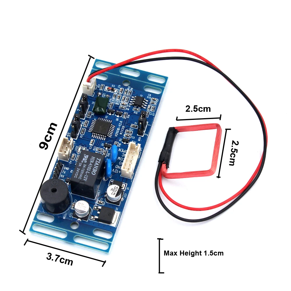 Imagem -05 - Rfid Placa de Sistema de Controle de Acesso de Proximidade Módulo de Intercomunicação de Construção Módulo de Controle de Acesso Embutido 2500 Usuário 125khz 13.56mhz