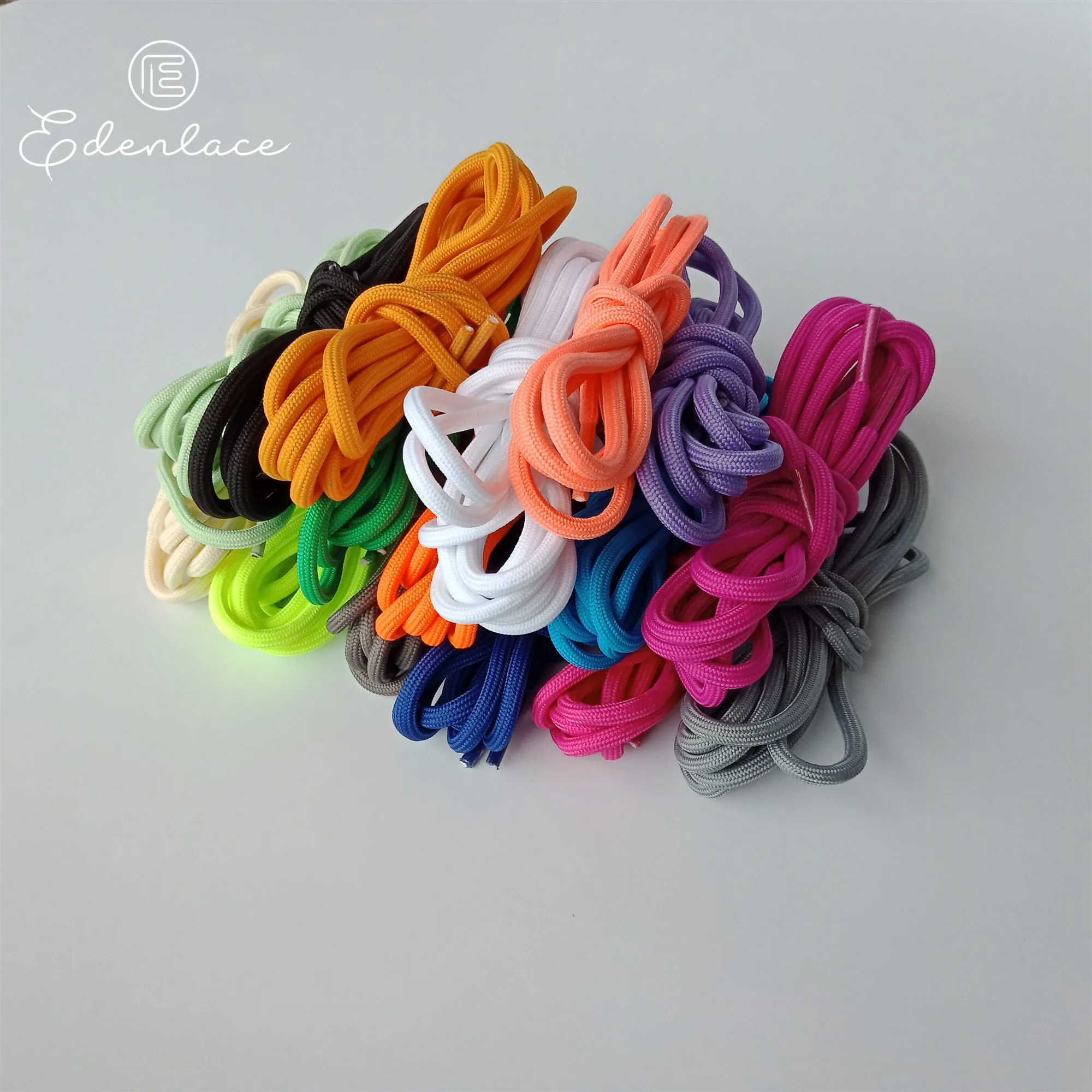 Ropelace 0.45cm Diameter Colorful Shoelace Round Polyster Shoelaces Fluorescent Bootlace For Sneakers Designer Shoe Lace