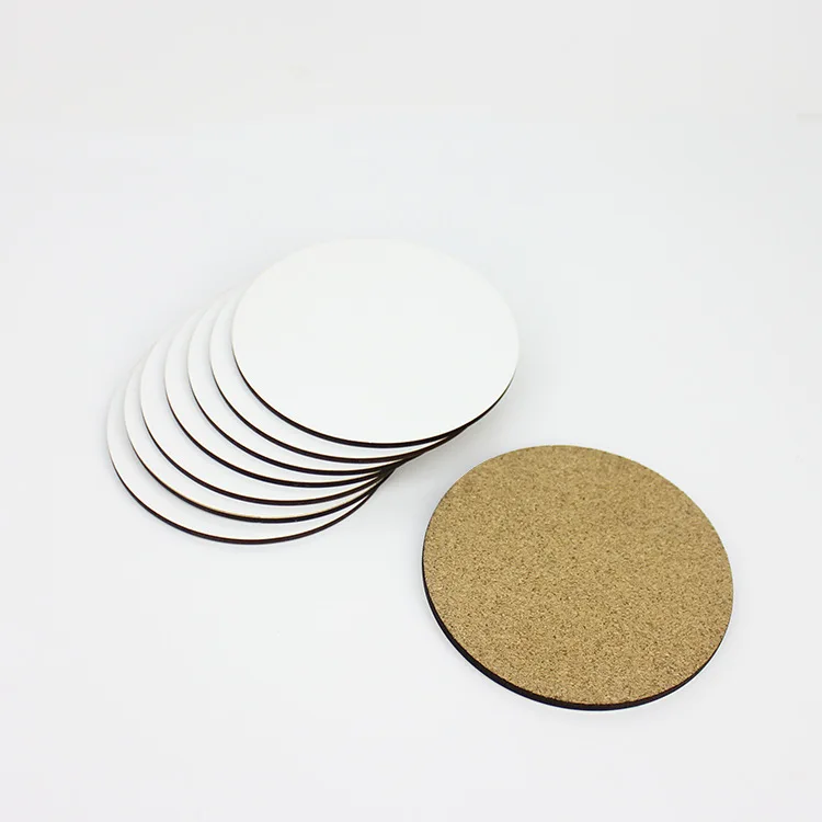 50 pcs Blank MDF Sublimation Car Coasters For Heat Transfer Printing Wood Material Coaster