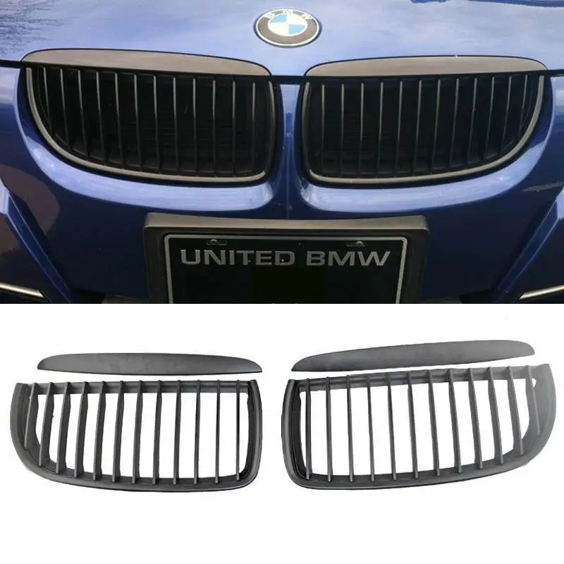 

E90 E91 Черные передние решетки для почек для BMW седан 05-08 325i 328i 335i 4D