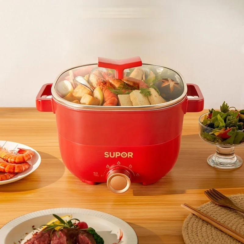 

zq Electric Hot Pot Household Multi-Functional Electric Food Warmer Split Electric Caldron Small Dormitory Students