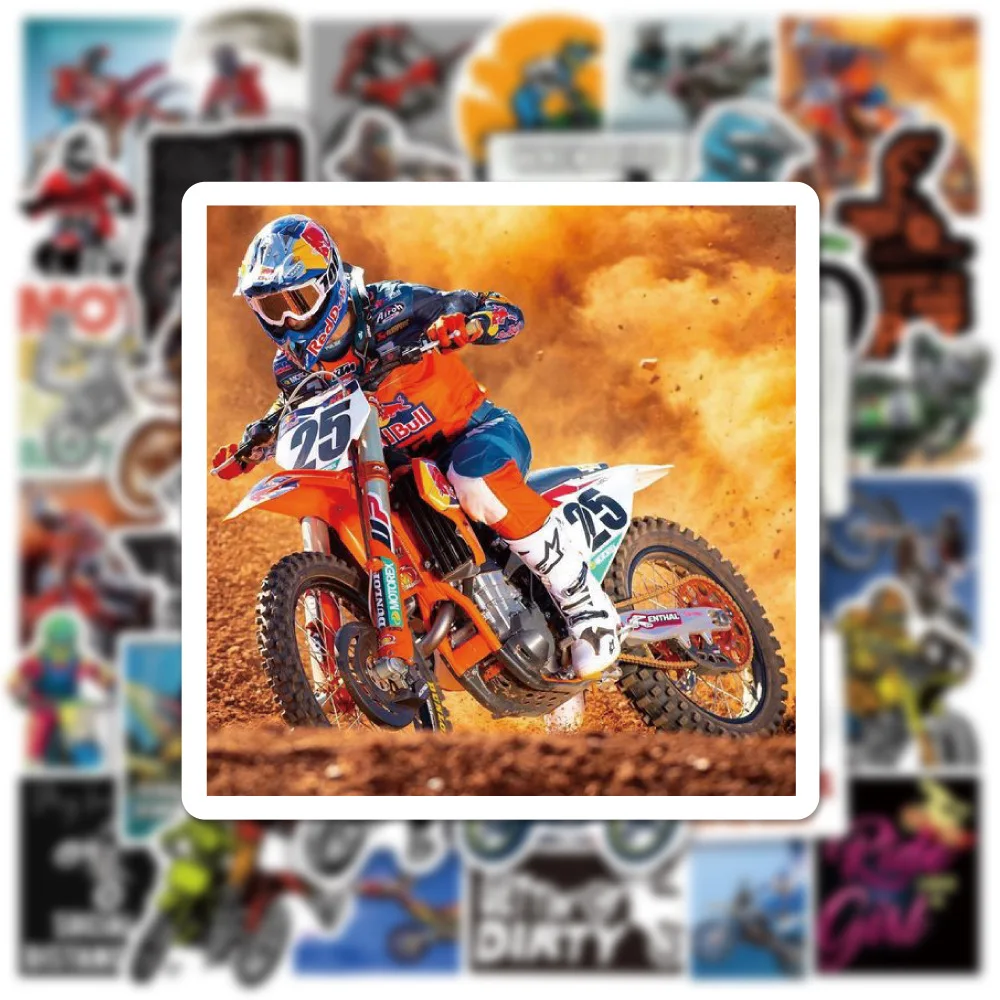 10/30/50PCS Cartoon Mountain Motocross Race Cool Art Graffiti Decals Skateboard iPad Toys DIY Waterproof Stickers Wholesale