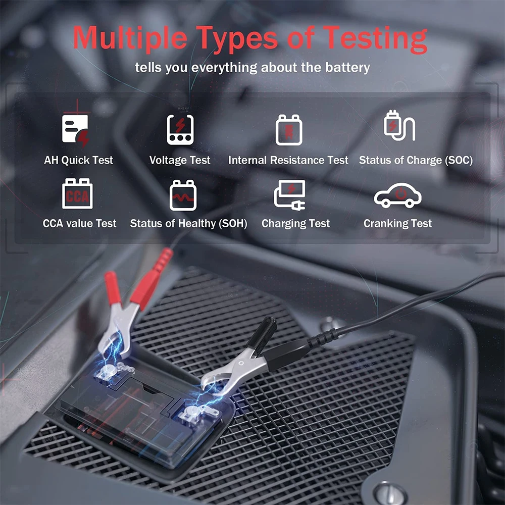 ANCEL BA101 12V Automotive Car Battery Tester 100-2000CCA Digital Analyzer Tester Tools Battery Load Tester for Car Motorcycle