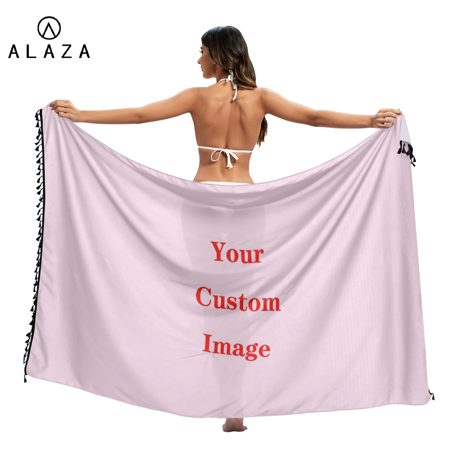 2022 New Twill cotton Pareo Beach Cover-Ups Ccustom Pattern Women Beach Dress Bikini Bathing Swimwear Cover Up Sarong Wrap Scarf