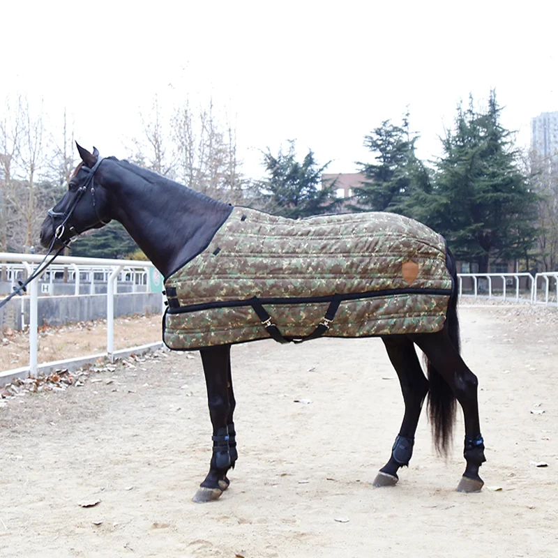 Uninclude Neck Cover Horse Saddlery, Equestrian Equipment, Camouflage Caparison, Colorful Winter Jumpsuit, Thicken Blanket