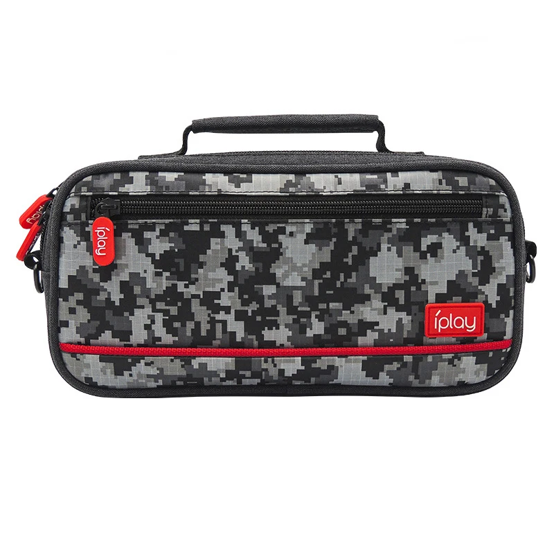 Portable Camouflage Nintend Switch Storage Bag Protective Carrying Case Iagonal Zipper Bag with Interlayer for NS Switch/ Lite