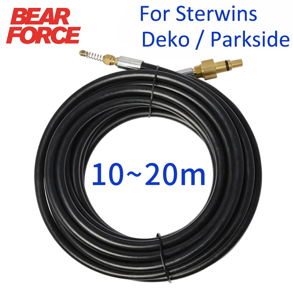 10-20m Pressure Washer Sewer Drain Water Cleaning Hose Pipe Cleaner Sewage Pipeline Cleaning for Sterwins Deko Parkside Oleo-Mac