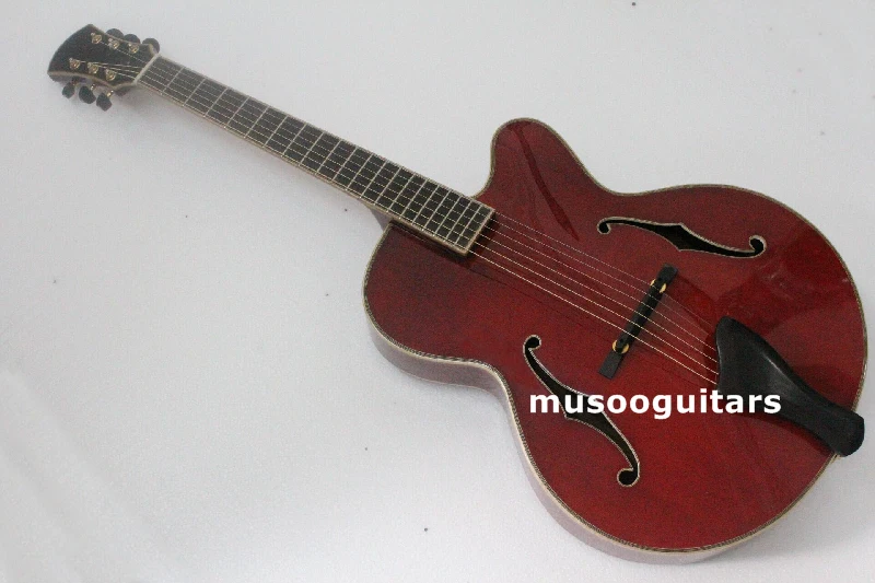 Musoo brand handcraft Carved solid archtop jazz guitar