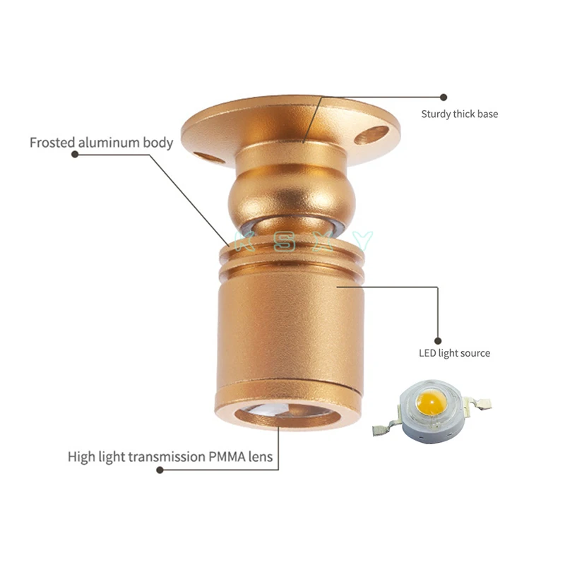 Recesso Gabinete Mini Spot Light, 3W, 110V, 220V, Downlight, 12V, 24V DC, Show de jóias incluído, LED Driver, 4000K Lâmpada do Teto