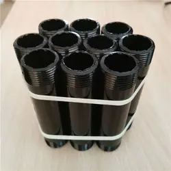 10 Packs 6 inch 15cm Pipe Black Cast Iron Pipe Decoration Fittings with Thread Hole for Vintage Retro Steampunk Industrial Pipes