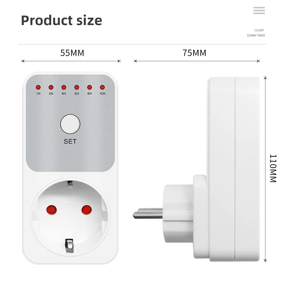 TM04-Electronicキッチン用LEDタイマー,カウントダウンスイッチ,コンセント,プラグイン時間制御,電気製品,16a,1h-10h