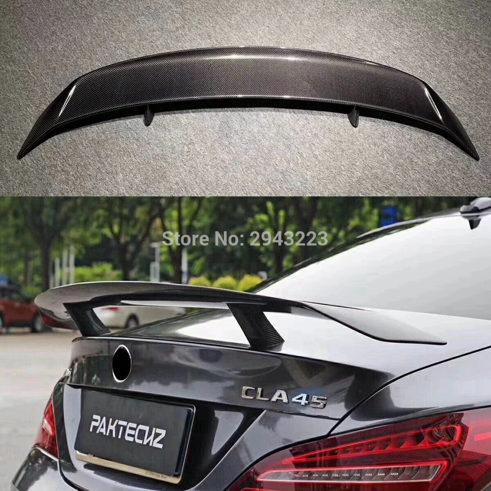 

Universal Style For Mercedes-Benz CLA CLA45 C117 W117 2013UP AMG GT Style Carbon Fiber Rear Spoiler Wing Trunk Cover Car Styling