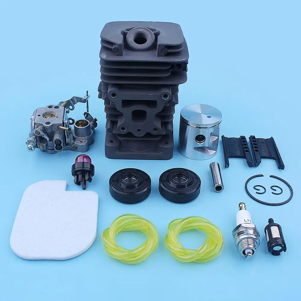 

41mm Cylinder Piston Carburetor Kit For Poulan P3314 P3314WS P3314WSA P3416 P3516PR P4018AV PP3816 PP4218AVX Chainsaw 530071884