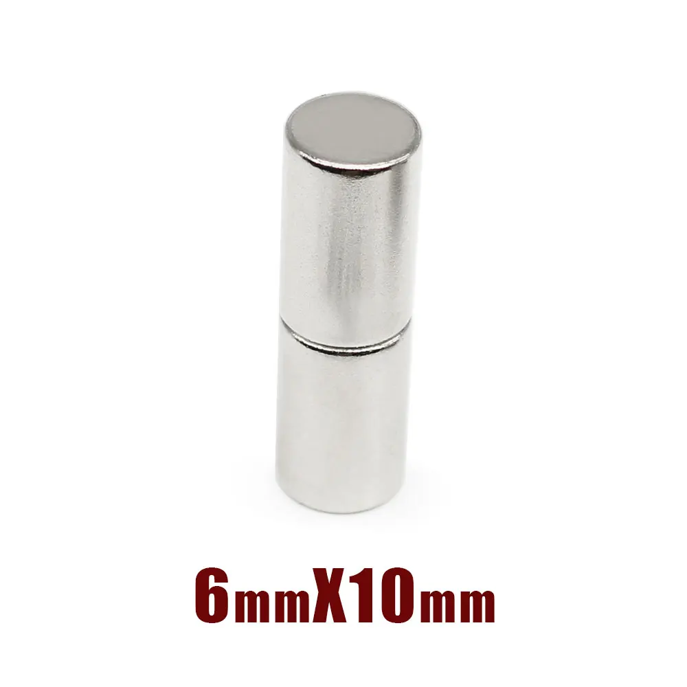 10/20/50/100/150/200PCS 6x10 Strong Powerful Magnets N35 Small Round Magnet 6x10mm Thinck Disc Rare Earth Neodymium  Magnet 6*10