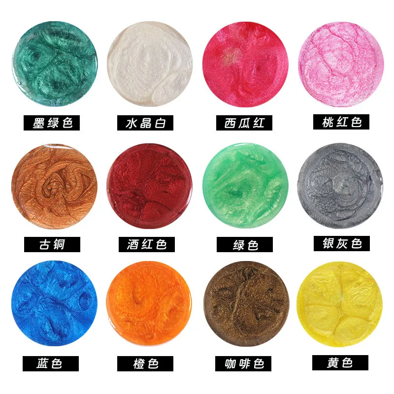 Polvo de Mica para tinte de pintura, 24 colores de pigmento para fabricación de jabón, esmalte de uñas, resina epoxi, fabricación de velas, bombas de baño, polvo de limo 5g