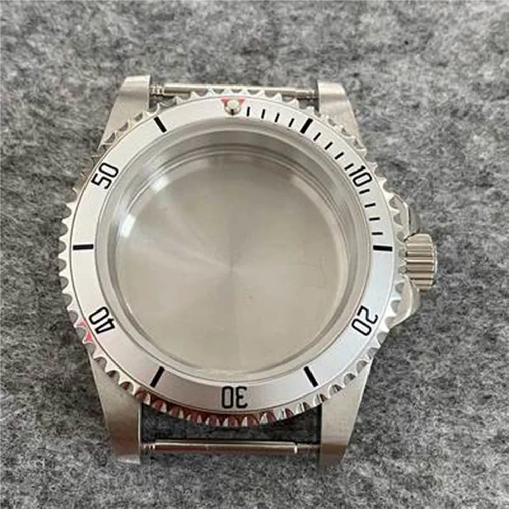 39.5mm Watch Case Retro Flat Mirror Sapphire Glass Case for NH35/NH36 Mechanical Movement 120click Watch Cover