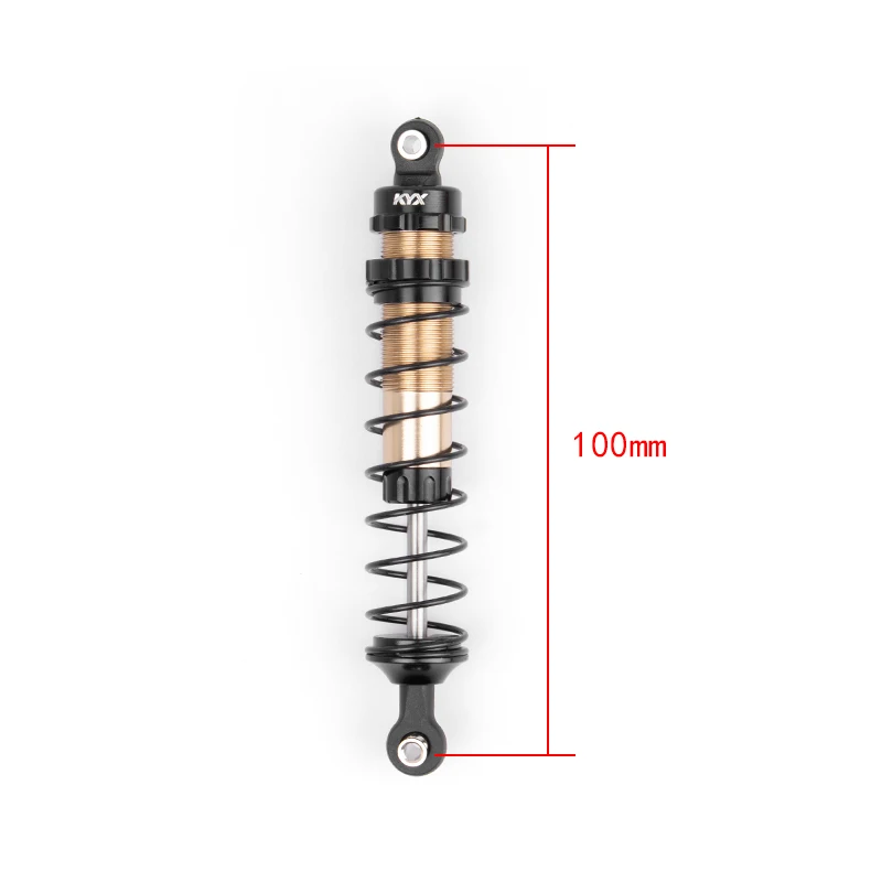 KYX Racing 100mm Metal Shock Absorber Upgrades Parts Accessories for 1/10 RC Crawler Car Axial Wraith SCX10 D90 (2pcs)