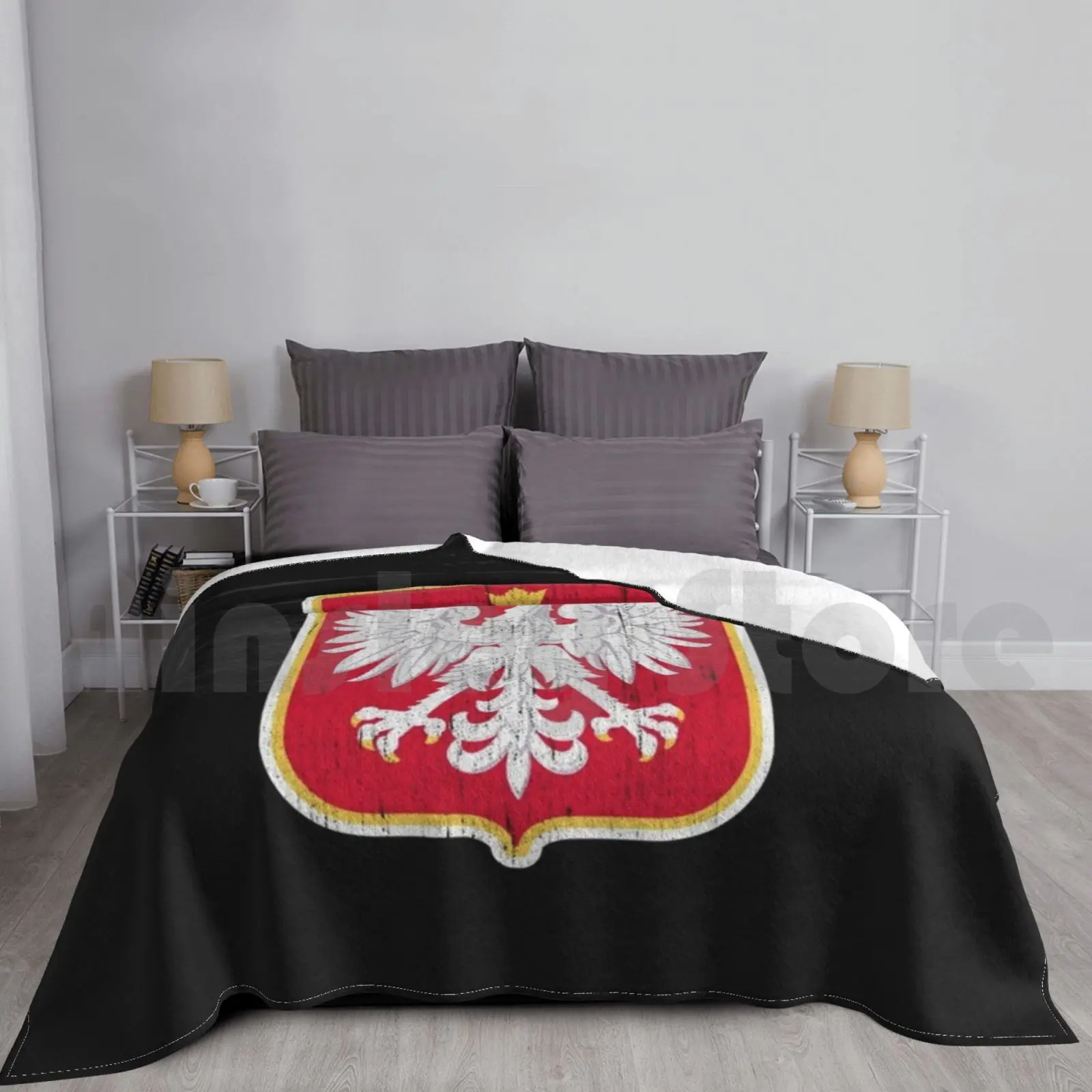 

Polska Polish Coat Of Arms Eagle Flag Poland Blanket Super Soft Warm Light Thin Pole Polish Poland Polish Eagle Proud