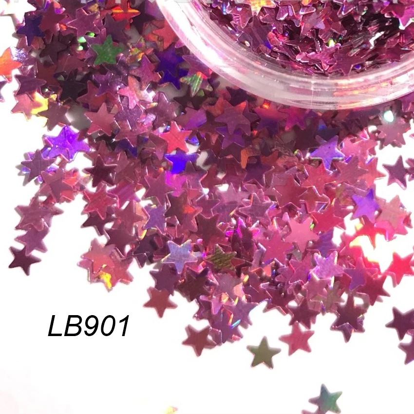 3Mm 0.5Kg 500G Holographic Laser Star Ultrathin เล็บเล็บเล็บ Art Glitter Mini PET เลื่อมเล็บตกแต่งเล็บวัสดุ