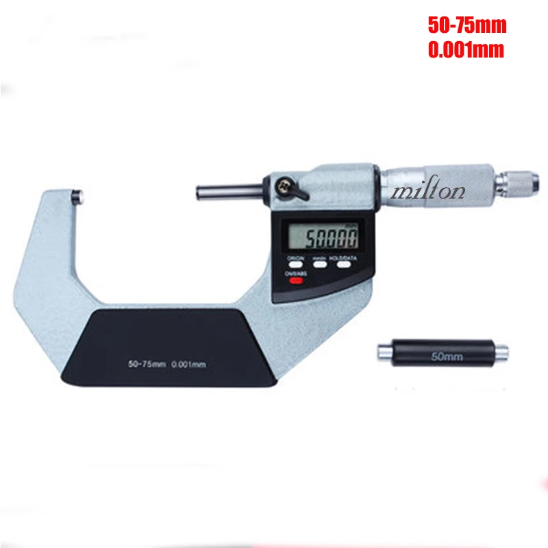 Elektronische Buiten Micrometer 0-25Mm 25-50Mm 50-75Mm 75-100Mm 0.001mm Digitale Micrometer Gauge Meter Micrometer Meetinstrumenten