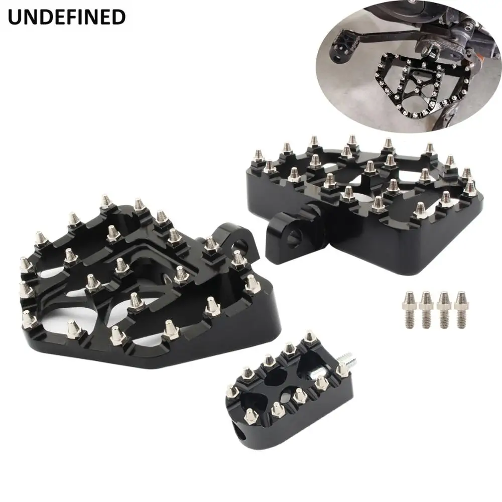 MX Foot Pegs Wide Fat Footrests Gear Shift Brake Shifter Pegs For Harley Dyna Fat Boy Sportster XL 883 Street Bob Bobber Chopper