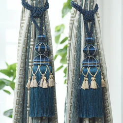 Curtain Tapestry Hanging Tassel Hanging Tie Backs Belt Ropes Ball Decoration Curtains Tiebacks Buckle Curtain Accessories Decor