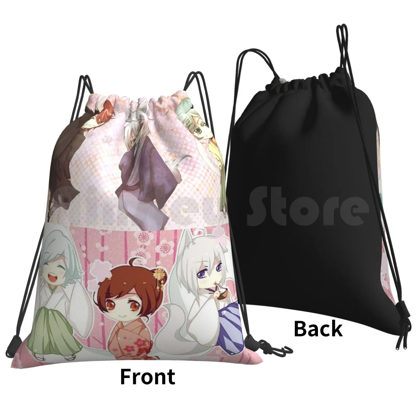 Kamisama Kiss : Characters Backpack Drawstring Bag Riding Climbing Gym Bag  Anime Manga Boys Chibi Adorable Trendy