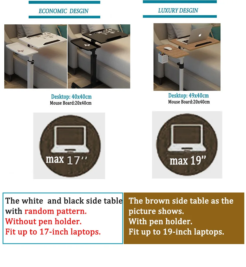 2021 Furniture Foldable Computer Table Portable Rotate Laptop Desk Table for Bed Can be Lifted Standing Desk Home