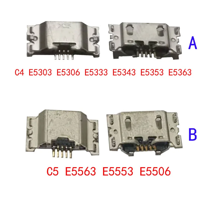 10-100Pcs Micro Usb Charger Charging Port Plug Dock Connector For Sony Xperia C4 E5303 E5306 E5333 E5353 C5 E5563 E5553 E5506