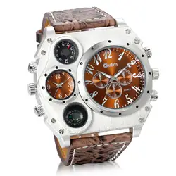 Lancarro 2022 Trendy Luxury Brand Men orologi orologi sportivi da uomo orologio da polso a due fusi orari bussola decorativa orologio al quarzo maschile